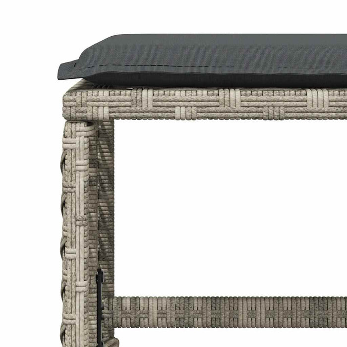 Set mobilier de grădină cu perne 13 piese gri deschis poliratan - WALTI WALTI