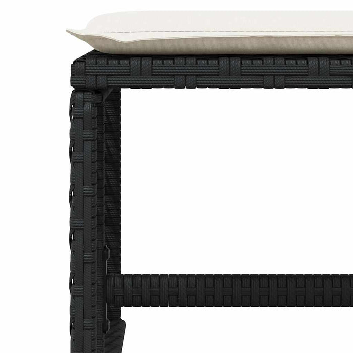 Set mobilier de grădină cu perne, 15 piese, negru, poliratan - WALTI WALTI