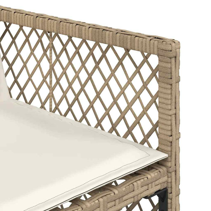 Set mobilier de grădină cu perne, 15 piese, bej, poliratan WALTI