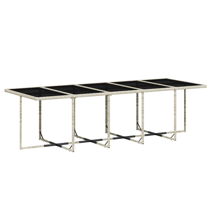 Set mobilier de grădină cu perne 15 piese gri deschis poliratan - WALTI WALTI