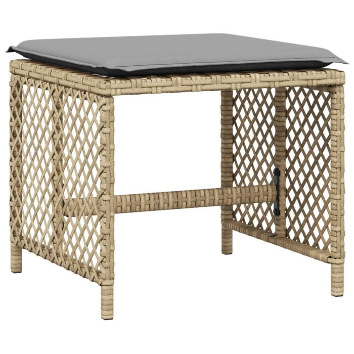 Set mobilier de grădină cu perne, 15 piese, bej, poliratan - WALTI WALTI