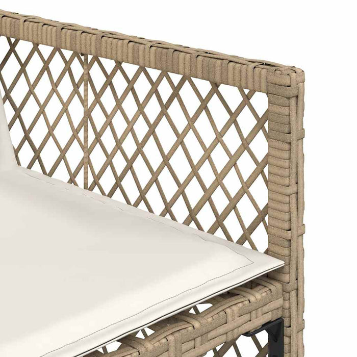 Set mobilier de grădină cu perne, 17 piese, bej, poliratan WALTI