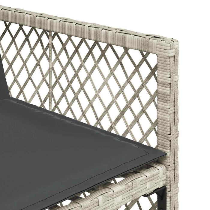 Set mobilier de grădină cu perne 13 piese gri deschis poliratan - WALTI WALTI