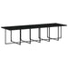 Set mobilier de grădină cu perne, 17 piese, negru, poliratan - WALTI WALTI