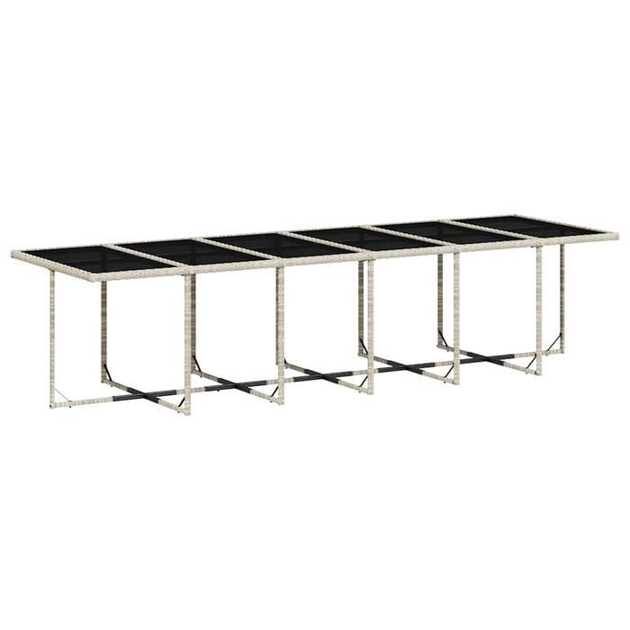 Set mobilier de grădină cu perne 17 piese gri deschis poliratan - WALTI WALTI