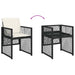Set mobilier de grădină cu perne, 17 piese, negru, poliratan - WALTI WALTI