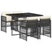 Set mobilier de grădină cu perne, 5 piese, negru, poliratan - WALTI WALTI