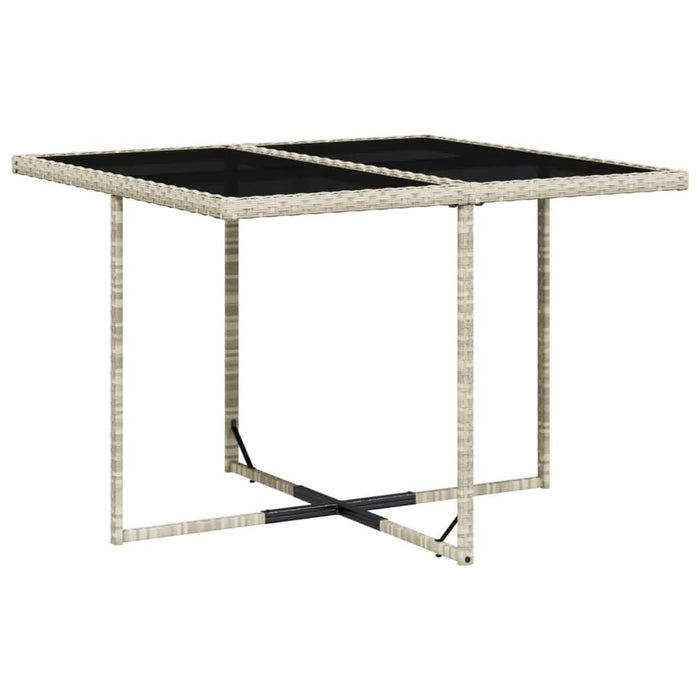Set mobilier de grădină cu perne, 5 piese gri deschis poliratan - WALTI WALTI