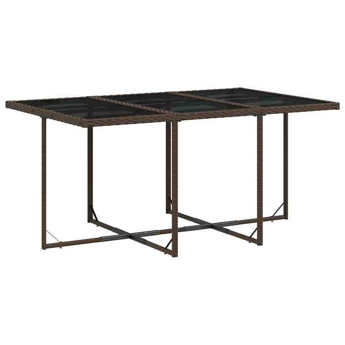 Set mobilier de grădină cu perne, 7 piese, maro, poliratan WALTI