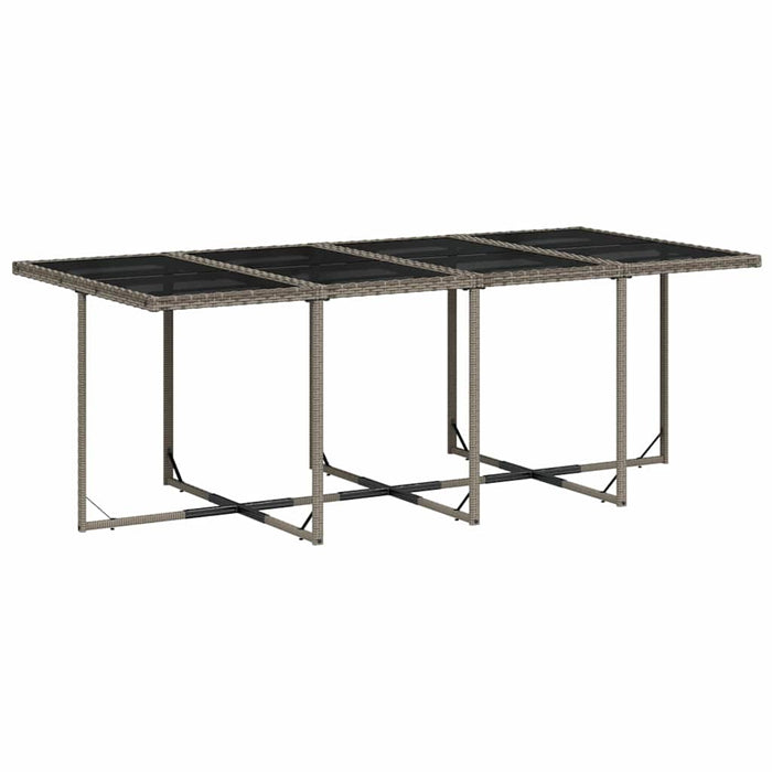 Set mobilier grădină cu perne, 9 piese, gri, poliratan WALTI