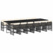Set mobilier de grădină cu perne, 13 piese, negru, poliratan - WALTI WALTI