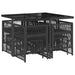 Set mobilier de grădină cu perne, 9 piese, negru, poliratan - WALTI WALTI