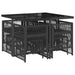 Set mobilier de grădină cu perne, 9 piese, negru, poliratan - WALTI WALTI