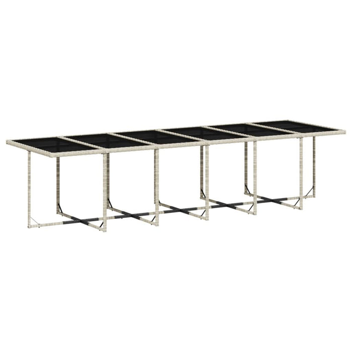 Set mobilier de grădină cu perne 17 piese gri deschis poliratan - WALTI WALTI