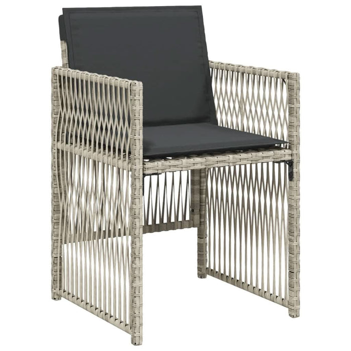 Set mobilier de grădină cu perne 17 piese gri deschis poliratan - WALTI WALTI