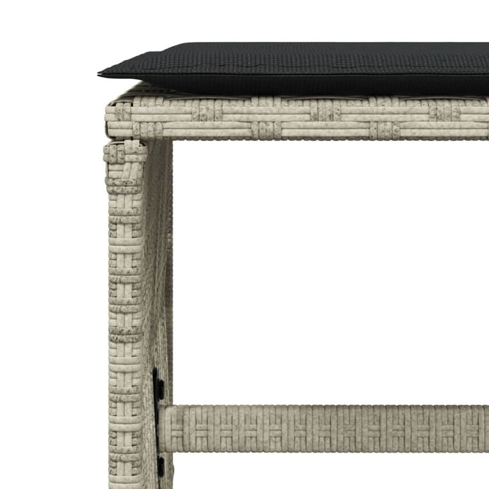 Set mobilier de grădină cu perne 17 piese gri deschis poliratan - WALTI WALTI