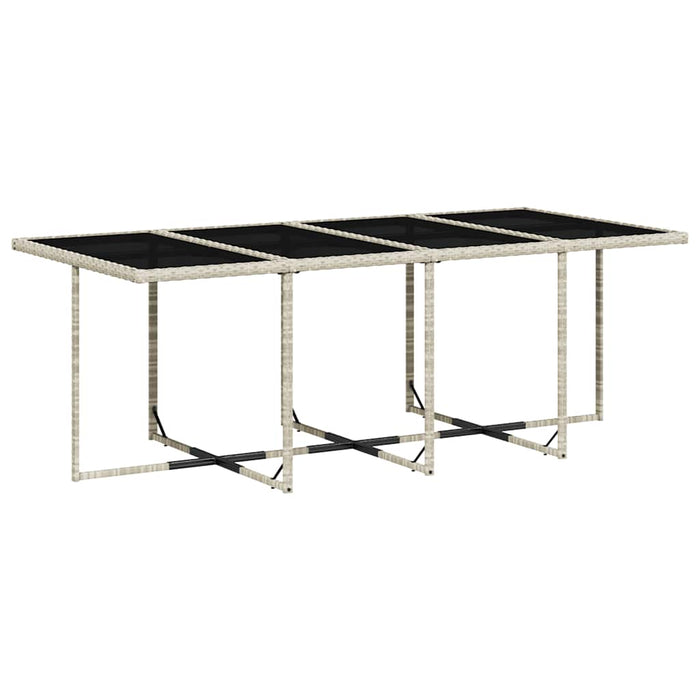 Set mobilier de grădină cu perne 13 piese gri deschis poliratan - WALTI WALTI