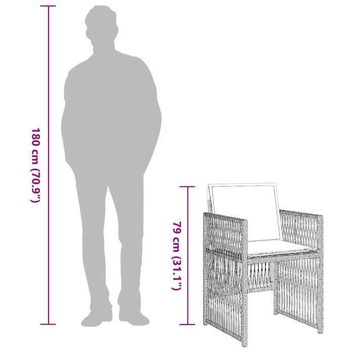 Set mobilier de grădină cu perne 13 piese gri deschis poliratan - WALTI WALTI