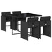 Set mobilier de grădină cu perne, 5 piese, negru, poliratan - WALTI WALTI