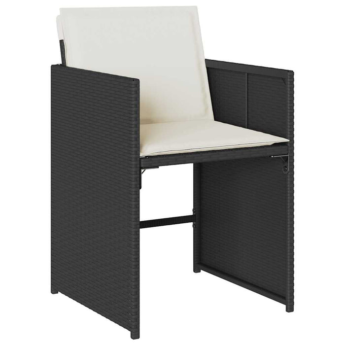 Set mobilier de grădină cu perne, 5 piese, negru, poliratan - WALTI WALTI