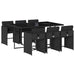 Set mobilier de grădină cu perne, 7 piese, negru, poliratan - WALTI WALTI