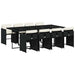 Set mobilier de grădină cu perne, 9 piese, negru, poliratan - WALTI WALTI