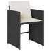 Set mobilier de grădină cu perne, 9 piese, negru, poliratan - WALTI WALTI