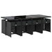 Set mobilier de grădină cu perne, 9 piese, negru, poliratan - WALTI WALTI