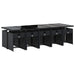 Set mobilier de exterior cu perne, 11 piese, negru, poliratan - WALTI WALTI