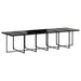 Set mobilier de grădină cu perne, 13 piese, negru, poliratan - WALTI WALTI
