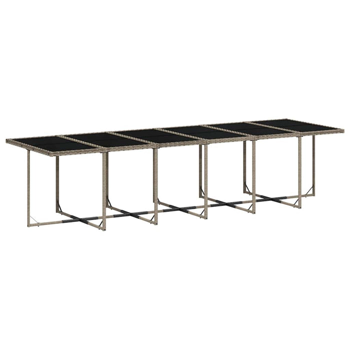 Set mobilier de grădină cu perne, 13 piese, gri, poliratan - WALTI WALTI