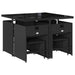 Set mobilier de grădină cu perne, 9 piese, negru, poliratan - WALTI WALTI