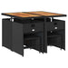 Set mobilier de grădină cu perne, 9 piese, negru, poliratan - WALTI WALTI