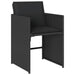 Set mobilier de exterior cu perne, 11 piese, negru, poliratan - WALTI WALTI