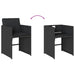 Set mobilier de exterior cu perne, 11 piese, negru, poliratan - WALTI WALTI