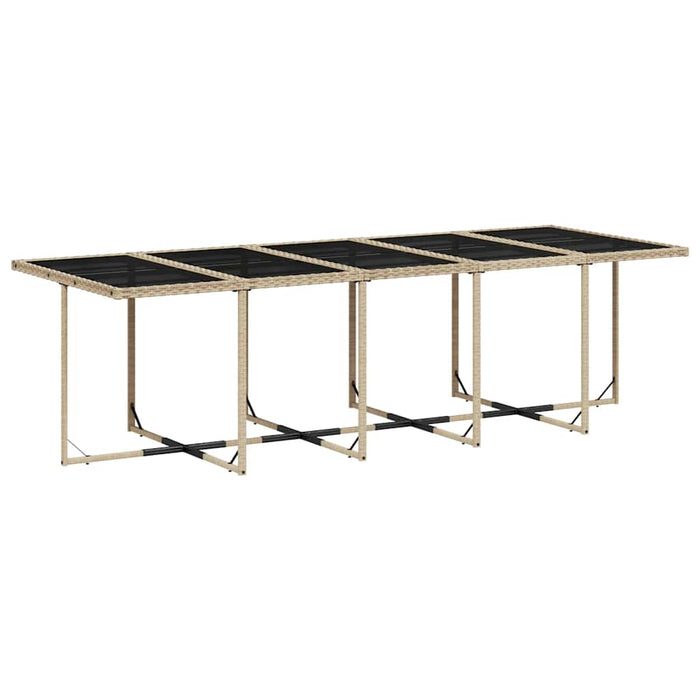 Set mobilier de grădină cu perne, 15 piese, bej, poliratan WALTI