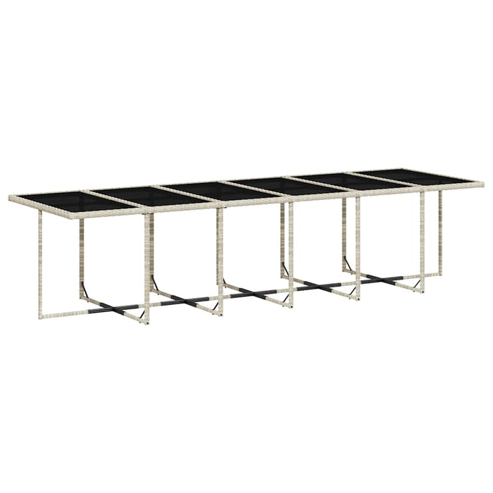 Set mobilier de grădină cu perne 17 piese gri deschis poliratan - WALTI WALTI