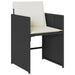 Set mobilier de grădină cu perne, 9 piese, negru, poliratan - WALTI WALTI