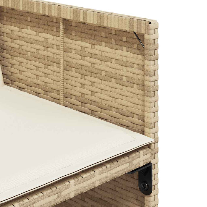 Set de masă pentru grădină, 9 piese, cu perne, bej, poliratan - WALTI WALTI