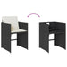 Set mobilier de grădină cu perne, 9 piese, negru, poliratan - WALTI WALTI