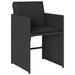 Set mobilier de exterior cu perne, 11 piese, negru, poliratan - WALTI WALTI