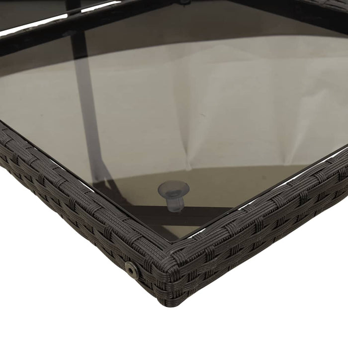 Set mobilier de exterior cu perne, 11 piese, negru, poliratan - WALTI WALTI