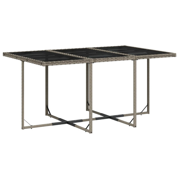 Set mobilier de grădină cu perne, 11 piese, gri, poliratan - WALTI WALTI