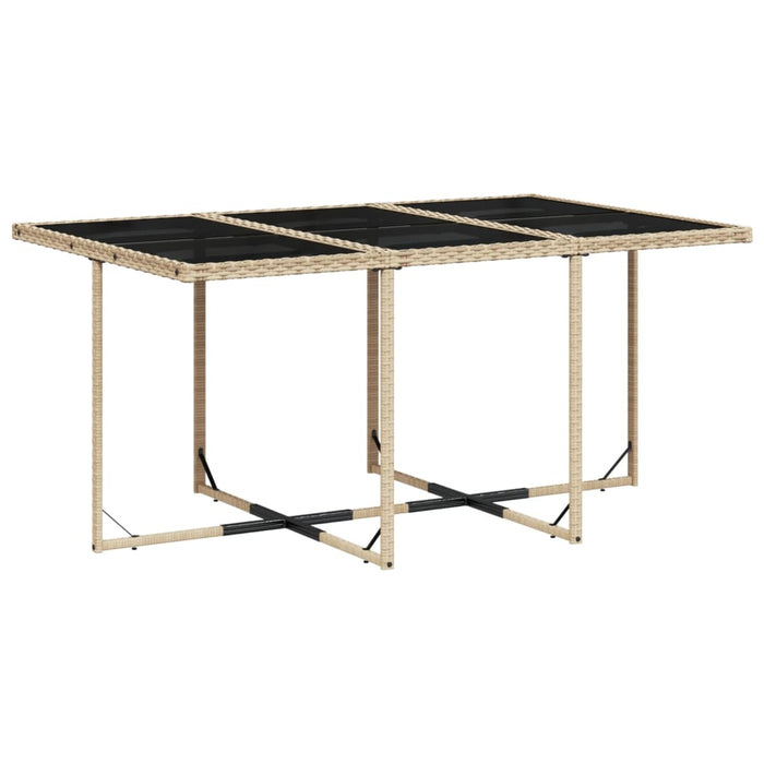 Set mobilier de grădină cu perne, 11 piese, bej, poliratan - WALTI WALTI
