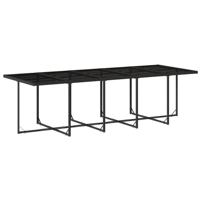 Set mobilier de grădină cu perne, 13 piese, negru, poliratan - WALTI WALTI