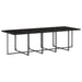 Set mobilier de grădină cu perne, 13 piese, negru, poliratan - WALTI WALTI