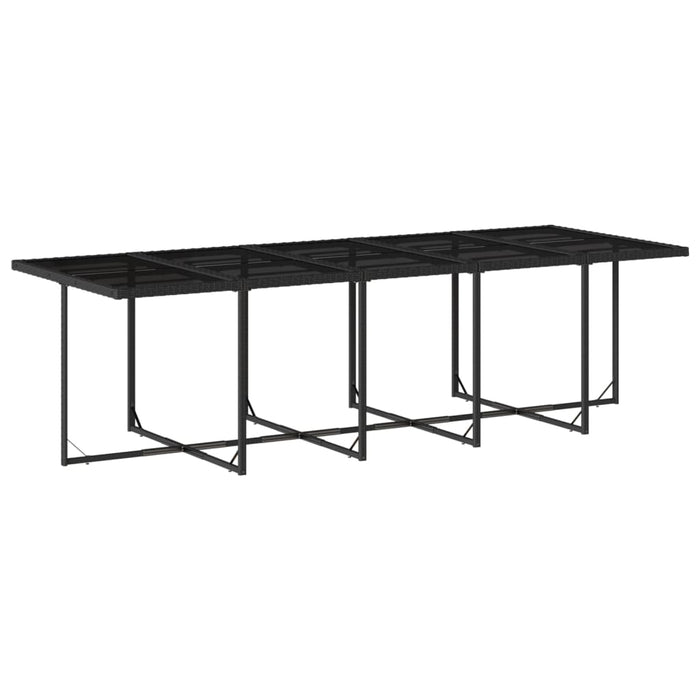 Set mobilier de grădină cu perne, 13 piese, negru, poliratan - WALTI WALTI