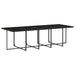 Set mobilier de grădină cu perne, 13 piese, negru, poliratan - WALTI WALTI