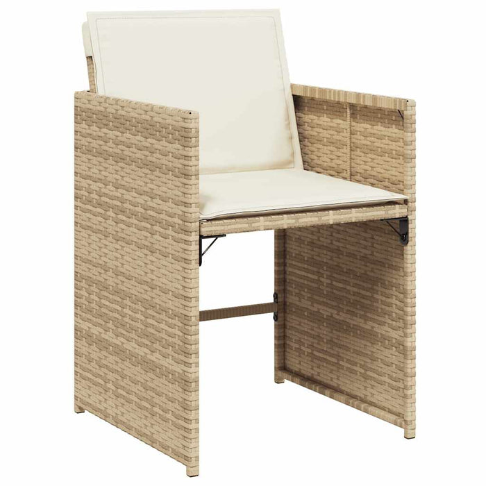 Set mobilier de grădină cu perne, 13 piese, bej, poliratan WALTI