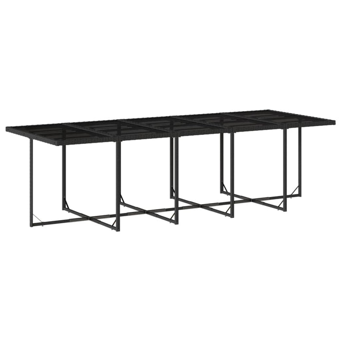Set mobilier de grădină cu perne, 15 piese, negru, poliratan - WALTI WALTI